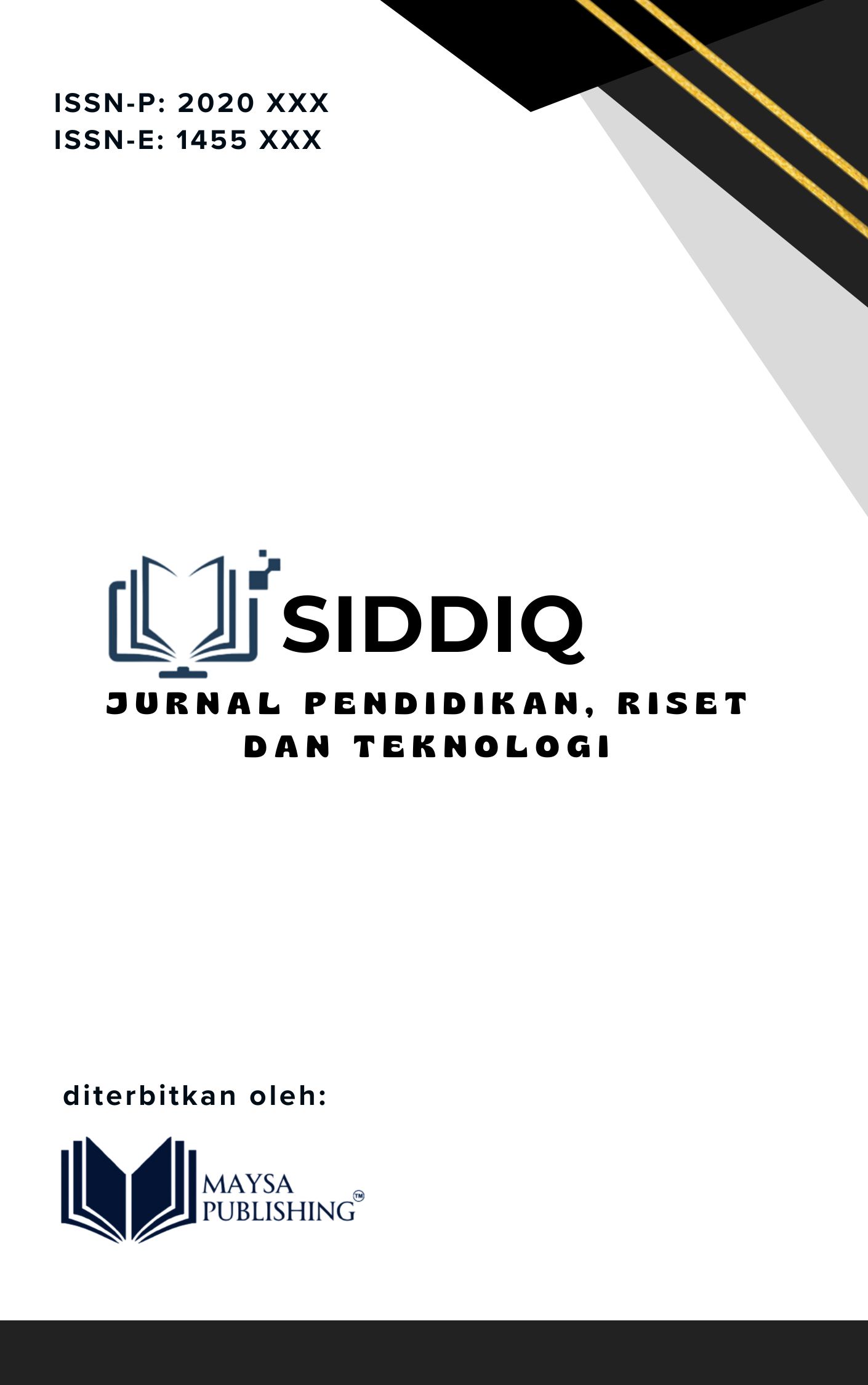 Cover Siddiq Jurnal Pendidikan, Riset dan Teknologi